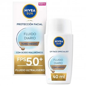 козметика,за,защита,от,слънце,nivea,sun,daily,fluid,spf50,medium,tone,40ml,facial,sunscreen,clear