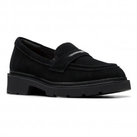обувки,дамски,обувки,clarks,shoes,lauryl,step,loafers,black,(black,suede)