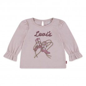 тениска,детски,тениски,levi´s,®,knot,front,knit,long,sleeve,t,shirt,crystal,rose,(pink)