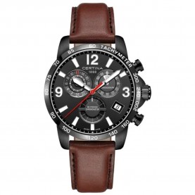 часовник,часовници,certina,c034654360570,watch,brown,(brown,leather,grey)