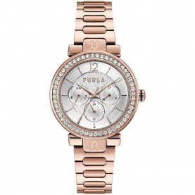 Часовник Furla WW00011007L3 woman watch - Golden (Pink / Grey) часовник,часовници,furla,ww00011007l3,woman,watch,golden,(pink,grey)