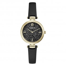 часовник,часовници,furla,ww00018009l2,watch,golden,(black,leather,black)