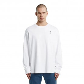 Тениска G-Star Back Embro Text Loose long sleeve T-shirt - White (White) тениска,мъжки,тениски,дамски,тениски,g,star,back,embro,text,loose,long,sleeve,t,shirt,white,(white)
