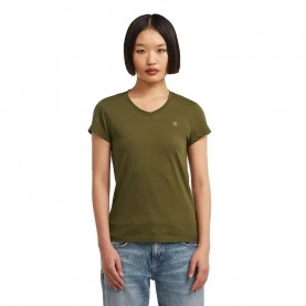 тениска,дамски,тениски,g,star,eyben,slim,short,sleeve,v,neck,t,shirt,dark,olive,(green)
