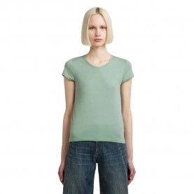 тениска,дамски,тениски,g,star,eyben,slim,short,sleeve,v,neck,t,shirt,green,(granite,green)