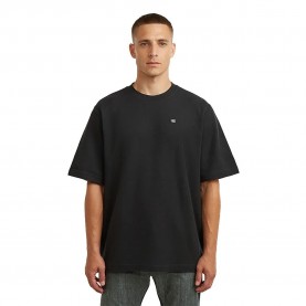 Тениска G-Star Structured Chest Logo Loose short sleeve T-shirt - Black (Dark Black) тениска,мъжки,тениски,g,star,structured,chest,logo,loose,short,sleeve,t,shirt,black,(dark,black)