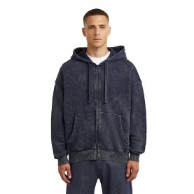 Блуза G-Star Washed Loose full zip sweatshirt - Blue / Grey (Salute Smokey GD) блуза,мъжки,пуловери,g,star,washed,loose,full,zip,sweatshirt,blue,grey,(salute,smokey,gd)