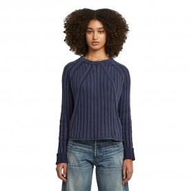 Блуза G-Star Washed Loose sweater - Blue (Osaka Blue GD) блуза,дамски,пуловери,дамски,плетени,дрехи,g,star,washed,loose,sweater,blue,(osaka,blue,gd)