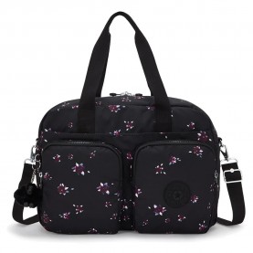 чанта,за,през,рамо,всички,чанти,kipling,defea,xl,28l,shoulder,bag,night,flower,(black)
