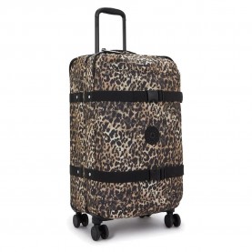 куфари,kipling,spontaneous,m,71l,trolley,bag,wild,leopard,(brown)
