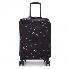 куфари,kipling,spontaneous,s,37.5l,trolley,bag,night,flower,(black)