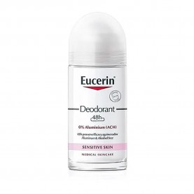 хигиена,тяло,eucerin,0pct.,aluminum,50ml,roll,on,deodorant,clear