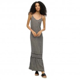 Потник Superdry Cami long dress refurbished - Black (Ronnie Geo) потник,дамски,поли,и,рокли,superdry,cami,long,dress,refurbished,black,(ronnie,geo)