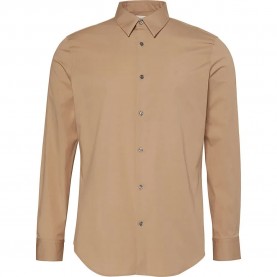 риза,с,дълъг,ръкав,мъжки,ризи,calvin,klein,solid,stretch,slim,fit,long,sleeve,shirt,stonehenge,(beige)
