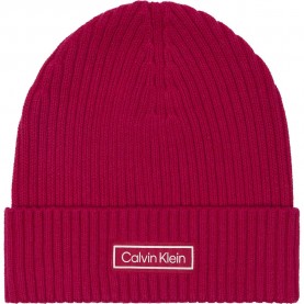Шапка Calvin klein Patch Chunky beanie - Red (Petunia Pink) шапка,всички,шапки,calvin,klein,patch,chunky,beanie,red,(petunia,pink)