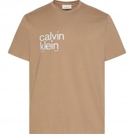 Тениска Calvin klein jeans LV04RD810G short sleeve T-shirt - Brown (Stonehenge) тениска,мъжки,тениски,calvin,klein,jeans,lv04rd810g,short,sleeve,t,shirt,brown,(stonehenge)