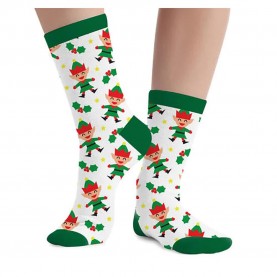 чорапи,детски,чорапи,guirma,christmas,socks,white,green,(white)