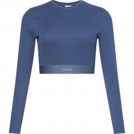 фланелка,с,дълъг,ръкав,дамски,топове,calvin,klein,000qs7217e,long,sleeve,top,dark,denim,(blue)