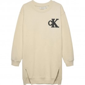 рокля,детски,поли,и,рокли,calvin,klein,towling,monogram,terry,long,sleeve,dress,whitecap,grey,(beige)