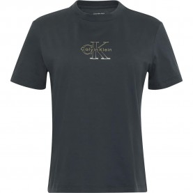 тениска,дамски,тениски,calvin,klein,jeans,classic,foil,monologo,short,sleeve,t,shirt,inkwell,(grey)