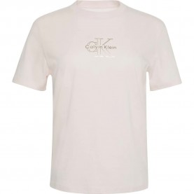 тениска,дамски,тениски,calvin,klein,jeans,classic,foil,monologo,short,sleeve,t,shirt,tender,blush,(beige)
