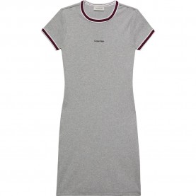 дънки,дамски,поли,и,рокли,calvin,klein,jeans,lv047d202g,short,sleeve,dress,grey,(history,heather,grey)