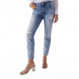 дънки,дамски,панталони,salsa,jeans,destiny,crop,slim,fit,21007038,jeans,refurbished,medium,wash,(blue)