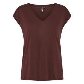тениска,дамски,тениски,pieces,kamala,short,sleeve,v,neck,t,shirt,refurbished,tawny,port,(brown)