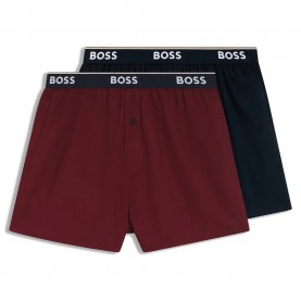 Къси панталони BOSS EW 10269547 pyjama shorts - Red / Black (Dark Red) къси,панталони,мъжки,пижами,boss,ew,10269547,pyjama,shorts,red,black,(dark,red)
