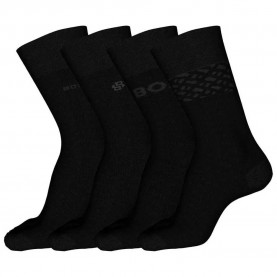 чорапи,мъжки,чорапи,boss,iconic,10273991,socks,4,pairs,black,(black)
