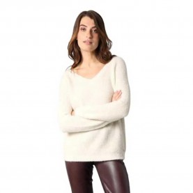 блуза,дамски,пуловери,дамски,плетени,дрехи,deeluxe,armelle,v,neck,sweater,ecru