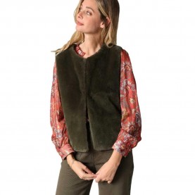 потник,дамски,пуловери,дамски,плетени,дрехи,deeluxe,fuzzy,knitted,vest,khaki