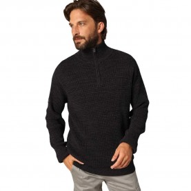 блуза,мъжки,пуловери,deeluxe,henley,half,zip,sweater,black