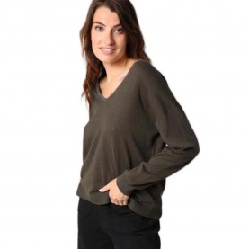 блуза,дамски,пуловери,дамски,плетени,дрехи,deeluxe,karija,v,neck,sweater,dark,khaki