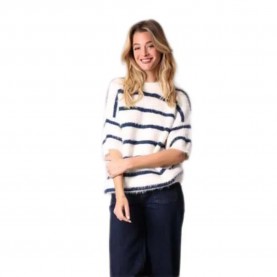 Блуза Deeluxe Kyndra sweater - White (Off White) блуза,дамски,пуловери,дамски,плетени,дрехи,deeluxe,kyndra,sweater,white,(off,white)