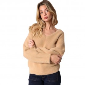 блуза,дамски,пуловери,дамски,плетени,дрехи,deeluxe,loubiana,v,neck,sweater,camel