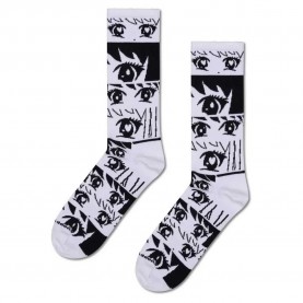 чорапи,мъжки,чорапи,happy,socks,anime,stripes,sneaker,crew,socks,white