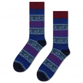 чорапи,мъжки,чорапи,happy,socks,bike,jaquard,crew,socks,blue