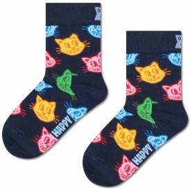 чорапи,детски,чорапи,happy,socks,cat,crew,socks,navy,(blue)