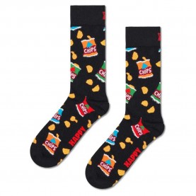 чорапи,мъжки,чорапи,happy,socks,chips,bag,crew,socks,black,(black)