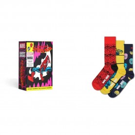 чорапи,мъжки,чорапи,happy,socks,marvel,spider,man,gift,set,crew,socks,3,pairs,purple