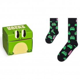 Чорапи Happy socks Mini & me froggys gift set crew socks 2 pairs - Black (Black 01) чорапи,детски,чорапи,happy,socks,mini,&,me,froggys,gift,set,crew,socks,2,pairs,black,(black,01)