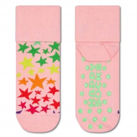 чорапи,детски,чорапи,happy,socks,star,anti,slip,socks,pink