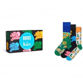 чорапи,мъжки,чорапи,happy,socks,the,beatles,gift,set,crew,socks,3,pairs,black,black,(multicolor)