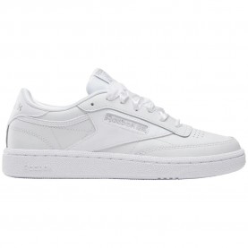 Юношески маратонки Reebok classics Club C Junior trainers - White (White / Silver Metallic) юношески,маратонки,мъжки,маратонки,дамски,маратонки,reebok,classics,club,c,junior,trainers,white,(white,silver,metallic)