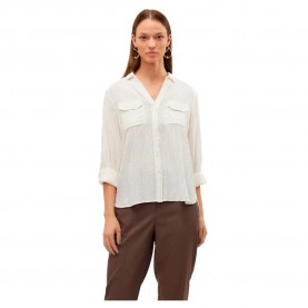риза,с,дълъг,ръкав,дамски,блузи,дамски,ризи,vero,moda,bumpy,long,sleeve,shirt,snow,white,gold,lurex