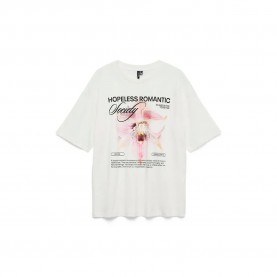 тениска,дамски,тениски,vero,moda,laura,short,sleeve,t,shirt,gardenia,pink,flower,(white)