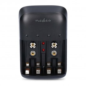 батерии,nedis,bach07,batteries,charger,black,(silver)