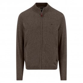Блуза Fynch hatton 1509327 full zip sweater - Grey (Dark Chocolate) блуза,мъжки,пуловери,дамски,пуловери,fynch,hatton,1509327,full,zip,sweater,grey,(dark,chocolate)