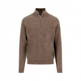 Блуза Fynch hatton 1510304 half zip sweater - Brown (Taupe) блуза,мъжки,пуловери,дамски,пуловери,fynch,hatton,1510304,half,zip,sweater,brown,(taupe)
